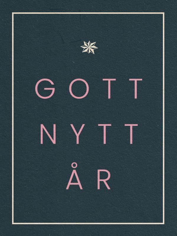 mörkblått gåvokort för gott nytt år