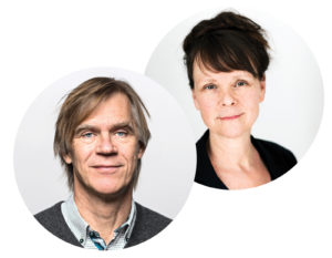 Styrelseordförande Carl Lindgren och generalsekreterare Mariann Eriksson